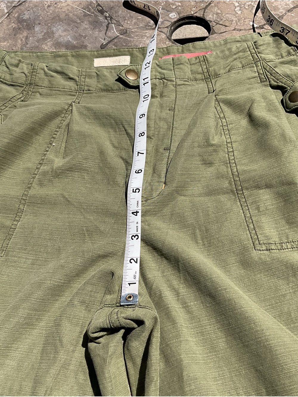 PILCRO Anthropologie Olive Green Wide Leg Pants Size 30 EUC - Picture 9 of 14